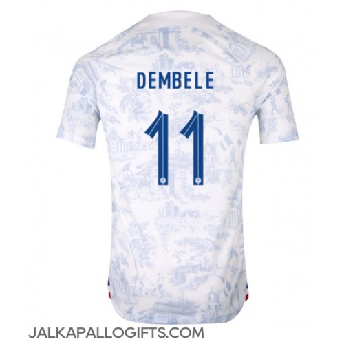 Ranska Ousmane Dembele #11 Vieraspaita MM-kisat 2022 Lyhythihainen